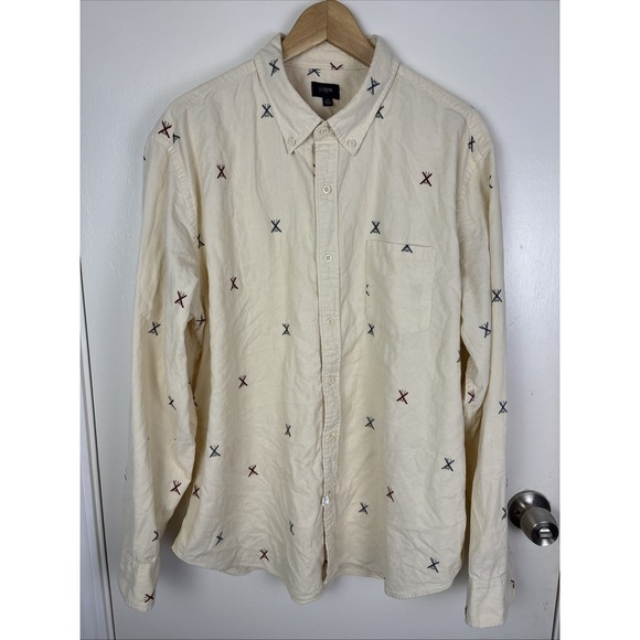 J.CREW Other - J Crew Oarsman Corduroy Shirt Mens 2XL Button Down Long Sleeve AOP